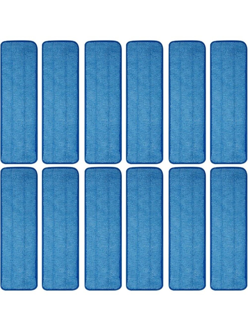 12 Pack Heavy Duty Microfiber Pads for 16-18 Inch Mops - Reusable Wet & Dry